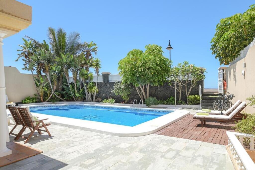 Villa La Concha Beachfront Heated Pool Playa Honda  Bagian luar foto